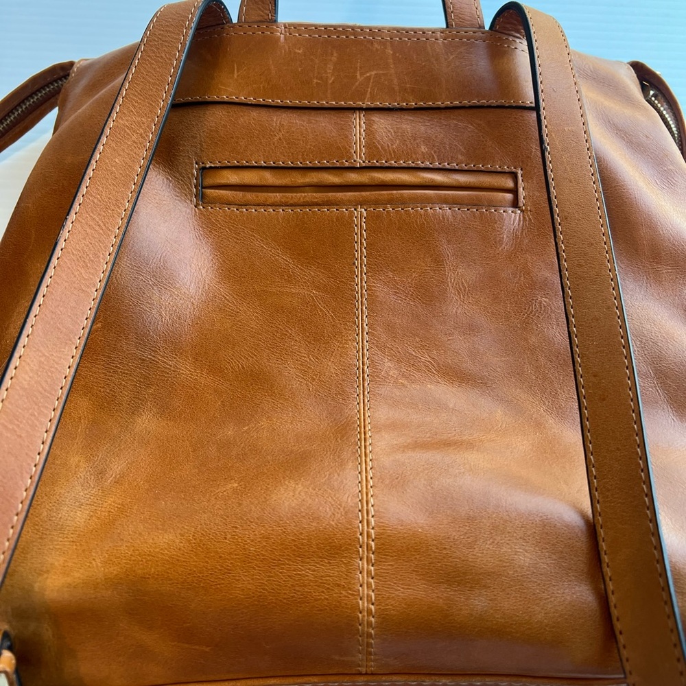 Lodis Brown Leather Women's Backpack - Picture 3 of 6